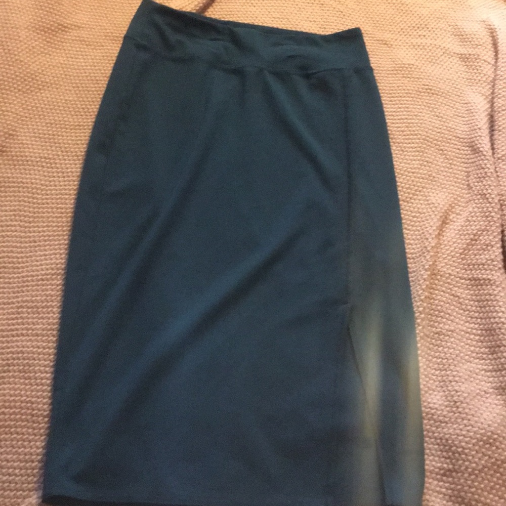 Worthington Teal Midi Skirt